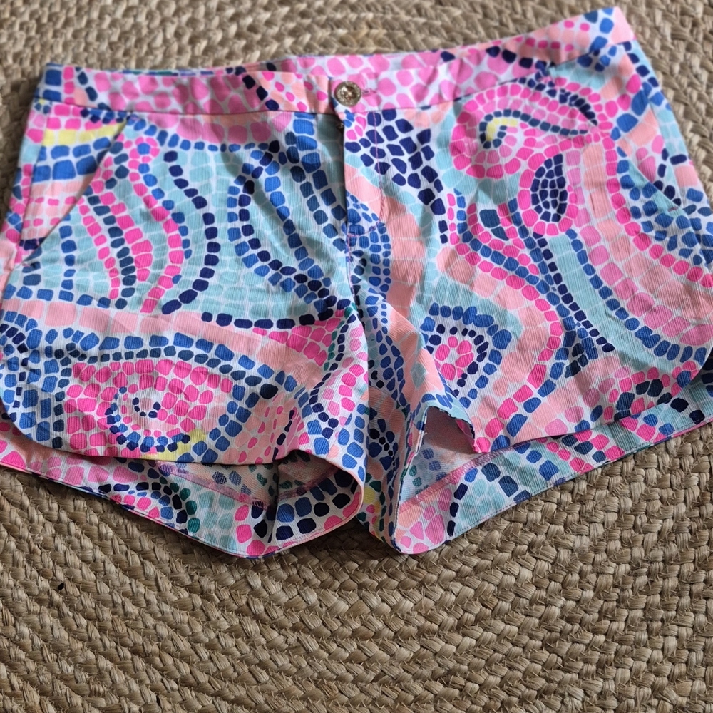 Lilly Pulitzer  4" Adie Shorts Multi Tile Wave